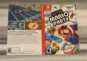 ENVÍOS EL MISMO DÍA Raro GameStop Display Nintendo Switch Super Mario Fiesta Cubierta Arte - Imagen 1 de 1
