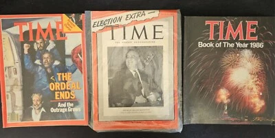 Vintage Lot TIME MAGAZINE 1981 End of Hostage Crisis 1940 FDR 1986 Yearbook - Image 1 of 4