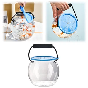 Cubo pecera portátil función de transporte decorativo acuario pecera nuevo - Imagen 1 de 6