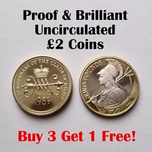 1986-2023 UK £2 Two Pound Coins PROOF & BU BRILLIANT UNCIRCULATED - Select Years - Picture 1 of 94