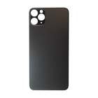 Glass Back For iPhone 11 Pro Max Plain in Black
