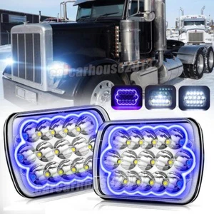 For International 4700 4900 8100 9900 9900I 5x7 7x6" LED Headlight HI-LO Blue - Picture 1 of 22