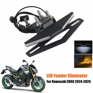 Rear Fender Eliminator W/ LED Licence Plate Light For Kawasaki Z900 24-25 Black - Picture 1 of 13