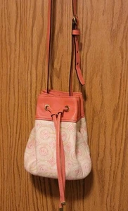 Coach Coral Pink Small Crossbody Bucket Purse Bag - Picture 1 of 10