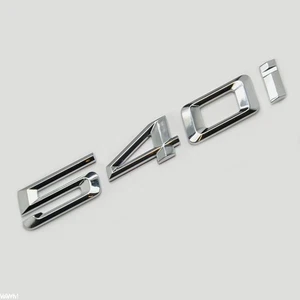 For BMW 540i scritta emblemi adesivi logo piatto badge auto argento - Foto 1 di 5