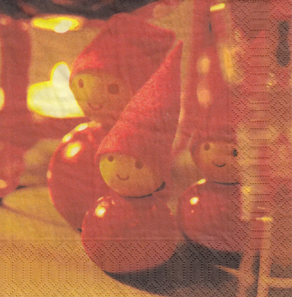 4 Tovaglioli di Carta Lunch Tovaglioli (G4-11) Gnomo Bambole - Immagine 1 di 1