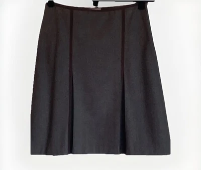 Gunex Women’s A-Line Pleated Gray Skirt Size 8 Wool Blend Minimalist Academia - Image 1 of 4
