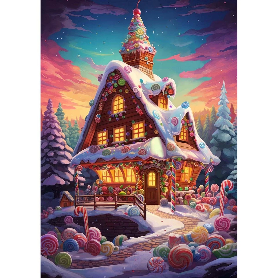 Diamond Art Club Gingerbread Chalet Diamond Painting - Image 1 of 1