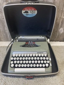 1960s Smith Corona Sterling Portable Typewriter w/ Case ~ 5AX series - Picture 1 of 8