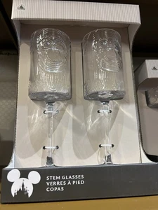 Disney Parks Mickey Mouse Icon Coupe Wine Glass Set (NEW IN PACK) - Picture 1 of 5