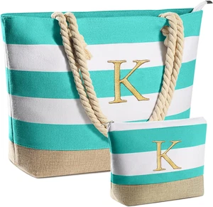 Tragetasche groß Canvas Strandtasche-Reise für Geschenke Frauen/Pool wasserdichte Tasche/groß. - Bild 1 von 12