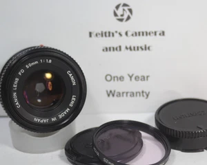 1 Jahr Garantie neuwertig Canon New FD NFD 50mm f1.8 Standard Festbrennweite + Kappen + Filter - Bild 1 von 22
