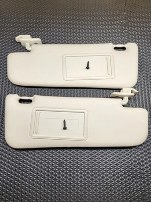 2012-2019 Fiat 500 Sun Visor Driver and Passenger Right and Left Set Beige Vinyl - Image 1 of 4