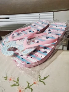 Damen Flamingo Flip Flop Sommer Strand Sandalen - Bild 1 von 2