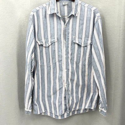 Vintage Guess Georges Marciano Shirt Mens Large Cotton Striped Cowboy Y2k - Image 1 of 4