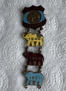 Vintage Original Halifax Dukes Speedway Badge With Year Bars 1949-1951 - Picture 1 of 3