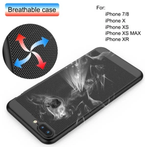 iPhone X XS 7 8 Plus XR 11 Pro Max Cover Case Anti-Fingerprint Breathable case - Picture 1 of 13