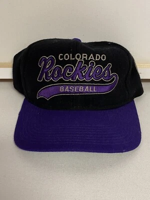 Vintage Colorado Rockies Starter The Natural Tail Swipe 100% Wool SnapBack Hat - Image 1 of 4