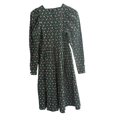 Vestido midi de colección Laura Ashley The Yew años 80 manga cordero T8 Foto 1 de 4