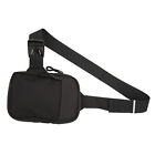 (Black)Shoulder Bag For Men Adjustable Sports Chest Bag With Multiple