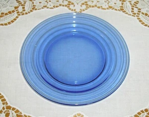 Vintage Hazel Atlas Moderntone Blue Glass 6" Plate ~ - Picture 1 of 2
