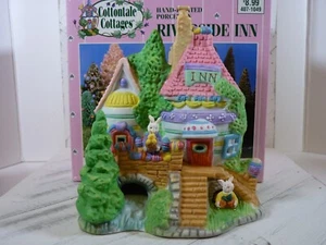 2002 Porcelain Cottontale Cottages Riverside Inn #407-1049 with Box No Cord - DT - Picture 1 of 10