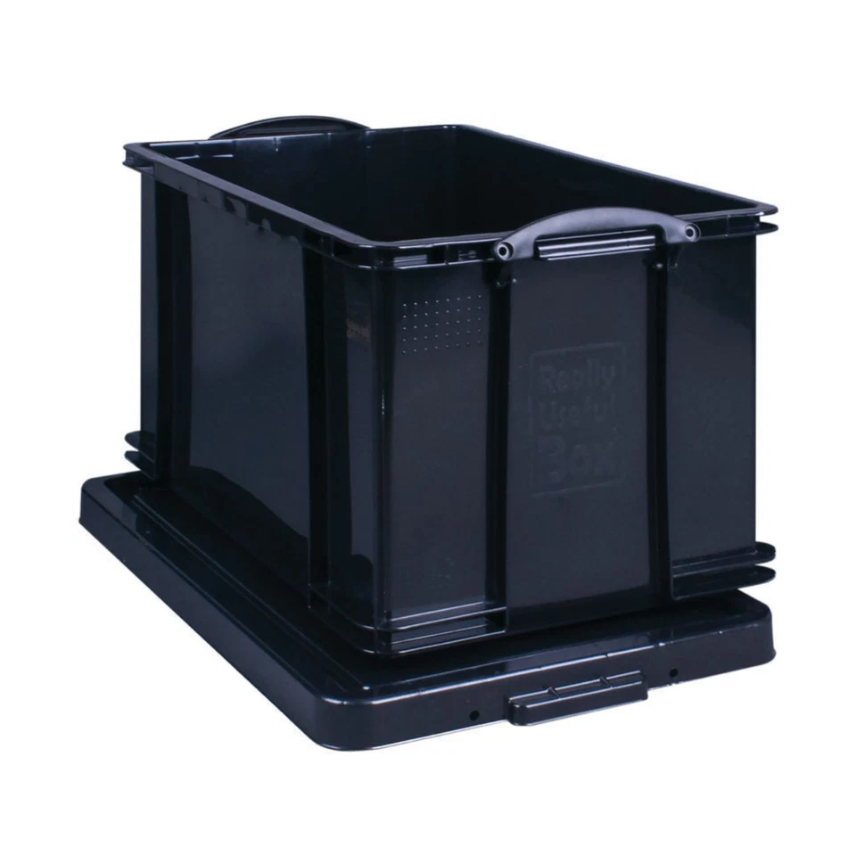 Really Useful 84L Recycled Plastic Storage Box Black - New + 24h Del - Image 1 of 1