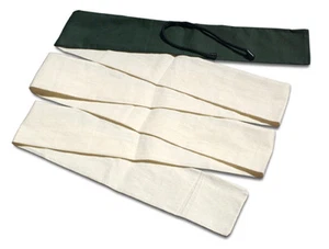 92" COTTON LONGBOW / FLATBOW BAG - CREAM/GREEN - Picture 1 of 1