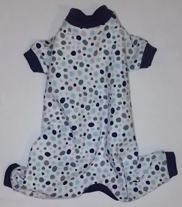 Blue Pebbles Flannel Pajamas PJ's Dog Puppy Pet Clothes XXXS & XXS - Picture 1 of 1