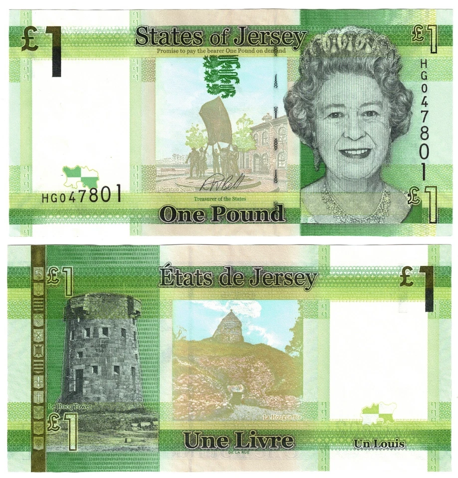 2018 Jersey 1 Pound P32b Banknote UNC Sign Richard Bell - Image 1 of 1