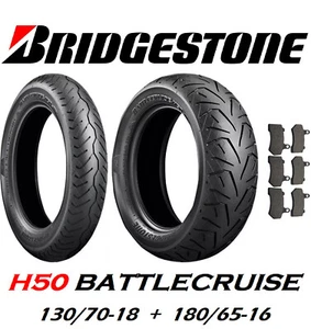BRIDGESTONE BATTLECRUISE 130/70-18 180/65-16 TIRE SET HARLEY ROAD GLIDE STREET  - Zdjęcie 1 z 1