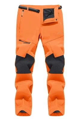 Мужские зимние брюки из флиса с подкладкой лыж снега брюки водостойкий молнии карманы брюки - Изображение 1 из 4