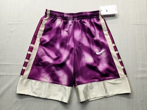 NEW Nike Elite Boys Youth Basketball Dri-fit Shorts BBall Sz Large Purple Pewter - Picture 1 of 13