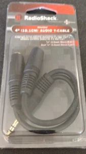 RadioShack - 4" Audio Y-Kabel 1/8" Stecker auf Buchse STEREO KABEL D/KOPFHÖRER - Bild 1 von 1