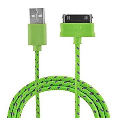 Cable cargador de sincronización de datos USB trenzado de tela tejida PARA Apple iPhone 4 4S iPod 6 Foto 1 de 4