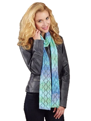 Mary Maxim KNITTING Pattern Leaflet 72" Fresh Scarf FP9571 Lace Knit Free SHIP - Image 1 of 2