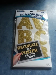 Glitter Letter and Number Stickers 110 Pcs - Picture 1 of 2