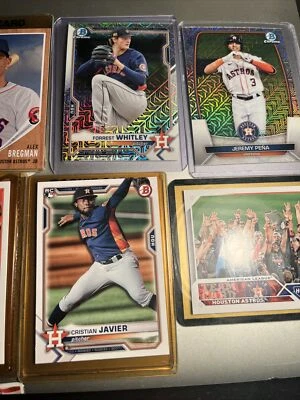 2021 Bowman CHRISTIAN JAVIER Rookie Card RC And Jeremy Peña Bowman. Chrome & Lot - Image 1 of 4