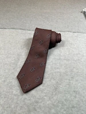 Corbata Henry Grethel Bloomingdale’s Cuello Estampado Seda Rojo Paisley Foto 1 de 4
