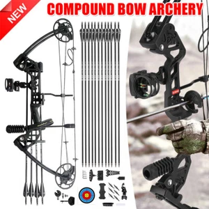 20-70lbs Compound Bow Arrow Right Handed Archery Target Hunting Shooting Sports - Picture 1 of 14