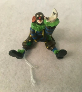 Vintage Miniature Colorful Scary Ceramic Clown - Picture 1 of 8