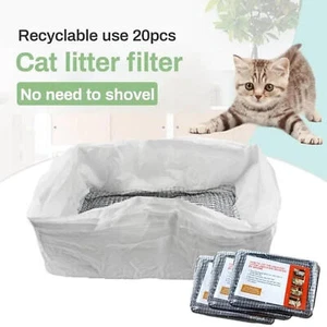 10Pcs Cat Litter Tray Liners Bags Litter Box Liners Cat Pan Bags with Filter Net - Picture 1 of 13