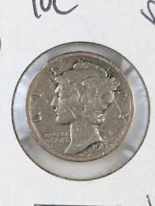 1917 D Mercury Dime - VF Details - Picture 1 of 2