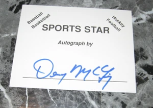 DENNY MCLAIN auro 5.5 X 4.5" card Hand Signed DETROIT TIGERS - Picture 1 of 1