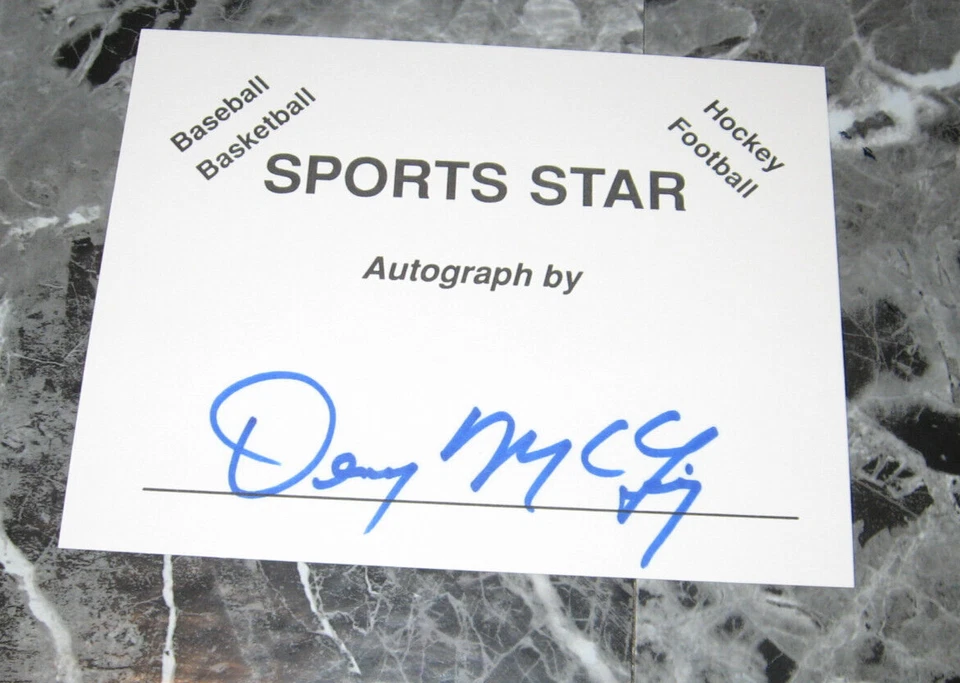 DENNY MCLAIN auro 5.5 X 4.5" card Hand Signed DETROIT TIGERS - Image 1 of 1