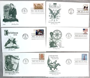 Set of 26 Artmaster FDC First Day Covers US History an Figures 1975 to 1977 - Picture 1 of 7