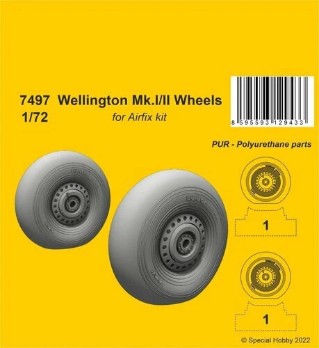 CMK 129-7497 - 1:72 Wellington Mk.II Ruote 1/72 / Per Kit Airfix - Nuovo - Immagine 1 di 1
