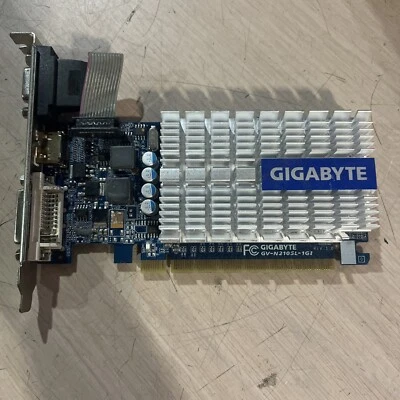 GIGABYTE NVIDIA GEFORCE 210 GV-N210SL-1GL GRAPHICS CARD - Image 1 of 4