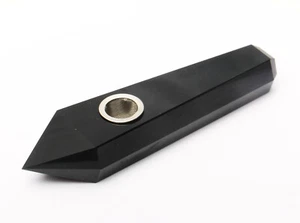 1Pc Natural Obsidian Reiki Gemstone smoke pipe Crystal Quartz Healing Decorate - Picture 1 of 9