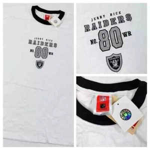 Raiders Players Inc. T Shirt Mens 2XL White Black Silver Jerry Rice Football New - Picture 1 of 14